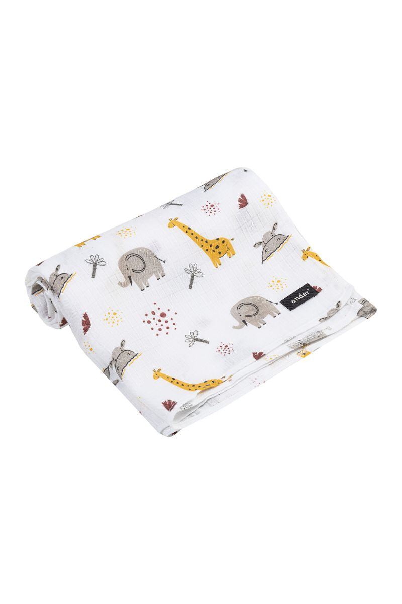 Muslin swaddle blanket BABY ZOO – cotton – WHITE