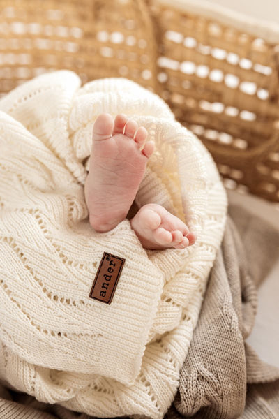 Baby blanket AUSILIA - cotton - CREAM