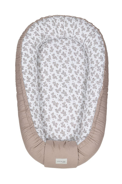 Gniazdko dziecięce LEAVES DARK BEIGE 100% bawełna