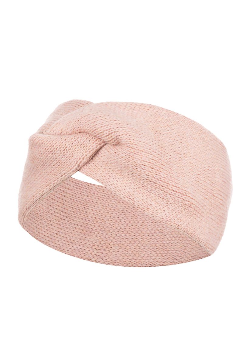 Headband with wool and alpaca COSTANZA – PINK