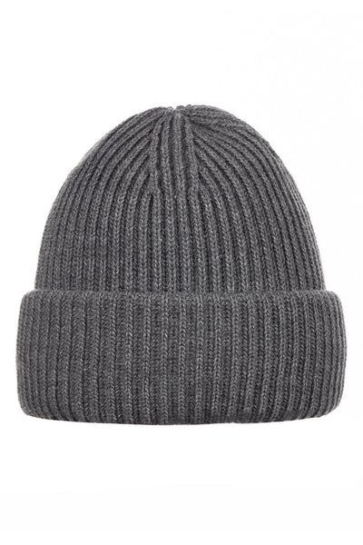 Czapka z wełną UNISEX ALMIRO - DARK GREY