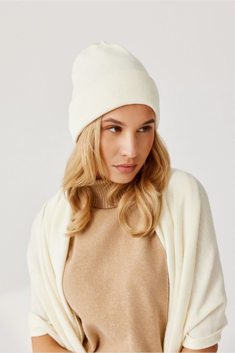 NAOMI beanie - 100% merino wool - ecru