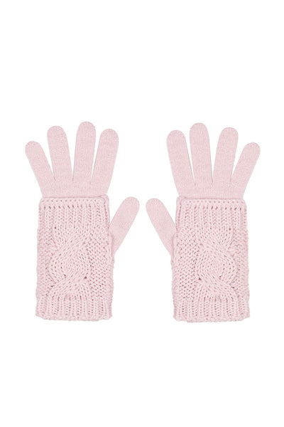Rękawiczki - 30% wełny WOOLY - PINK