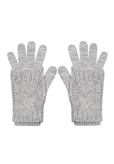 Rękawiczki - 30% wełny WOOLY - GREY