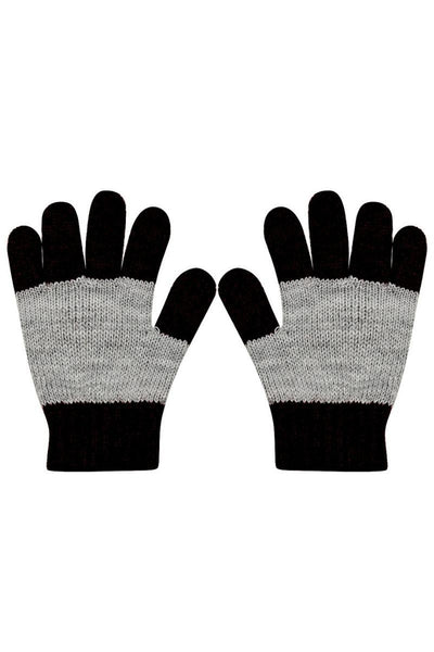 Rękawiczki - 30% wełny AVIO - BLACK