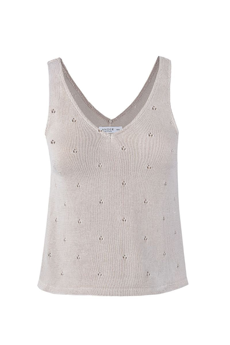 Napoli top - 100% cotton - beige