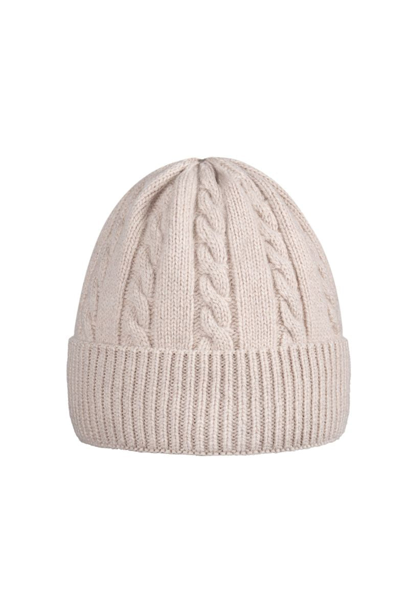 klasyczna czapka beanie z warkoczowym splotem