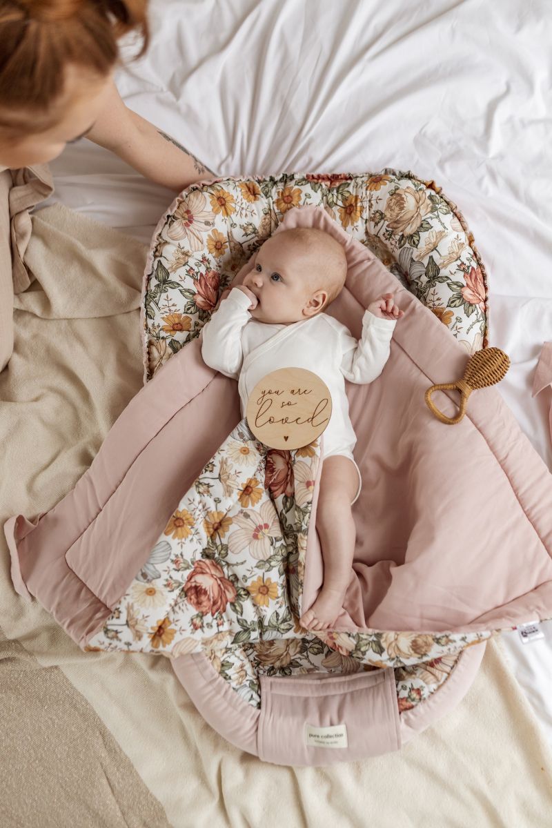 Gniazdko dziecięce OLIVIER - 100% bawełna - różowy