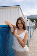 Top AMALFI - 100% bawełny - ecru