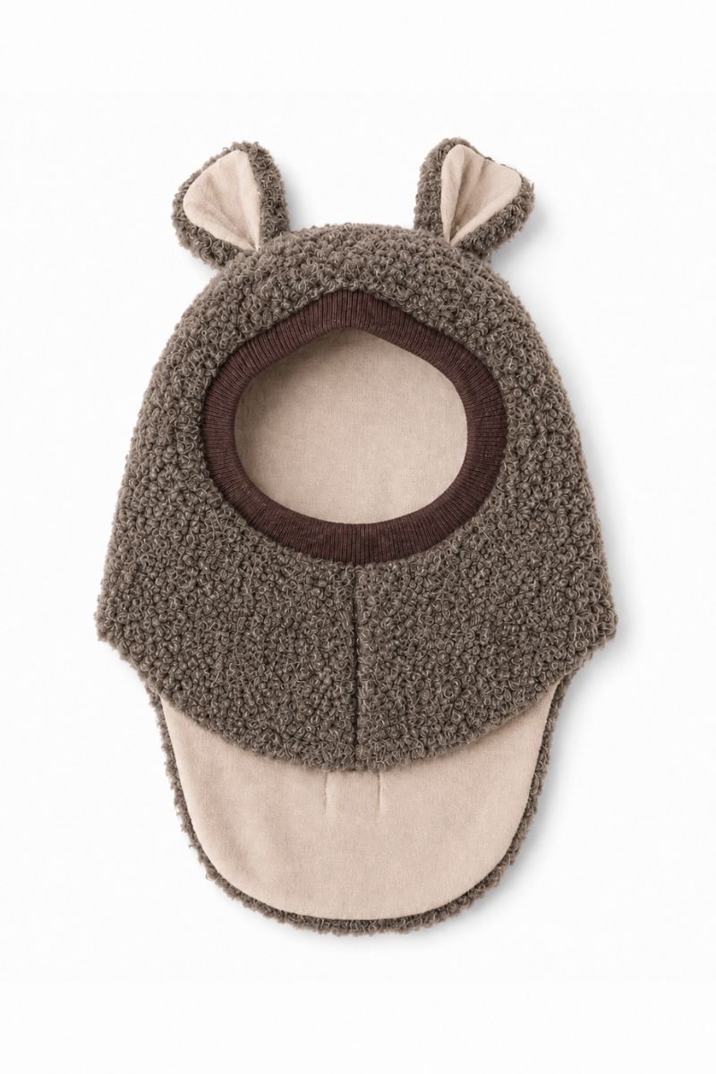 Kominiarka dziecięca YETI z wełny merino – taupe