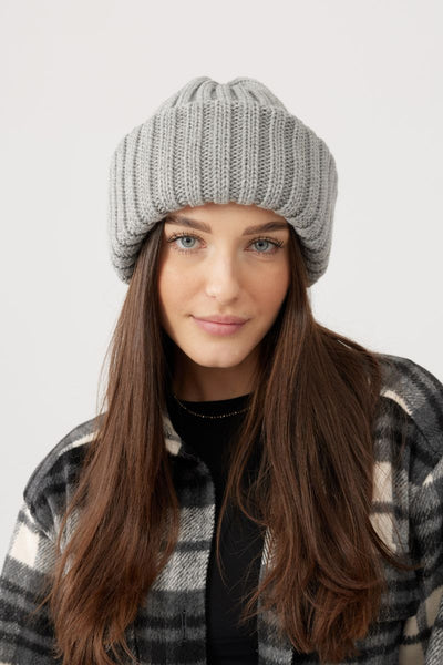 Czapka z wełną GLAM GREY
