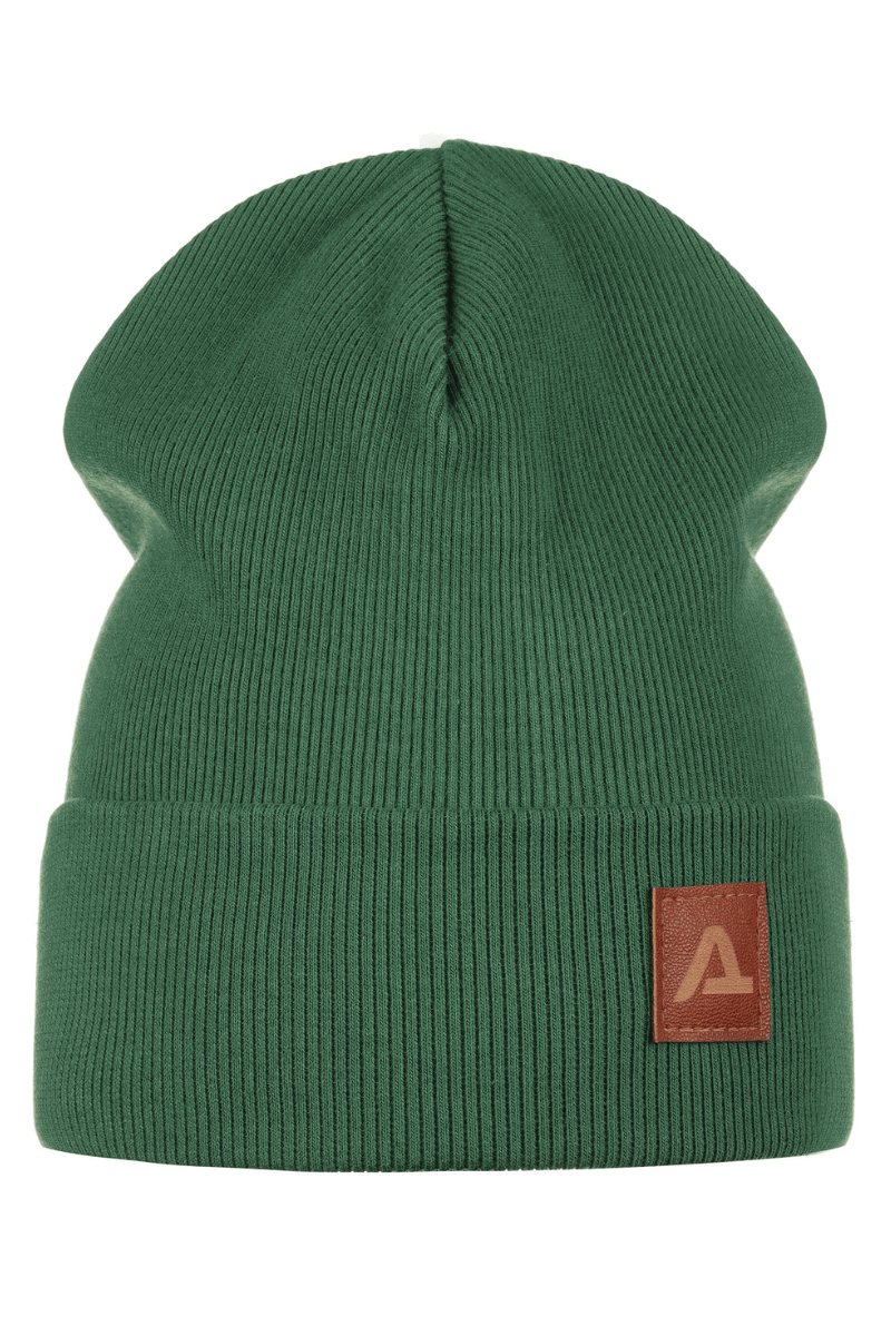 RIB turn-up beanie - cotton - GREEN