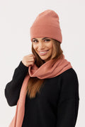 Czapka NAOMI – 100% wełny merino – migdał