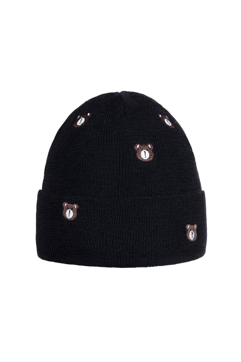 Czapka LITTLE BEAR z naturalnej wełny merino na jesień i zimę.
Brązowa czapka z haftowanymi misiami wykonana z wełny merino.