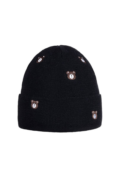 Czapka LITTLE BEAR - 100% wełny merino - czarny