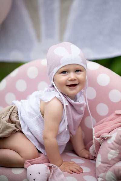 Czapka dziecięca z chustką BUNNY LILLA