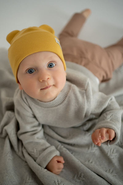 Czapka dziecięca GRACE MUSTARD