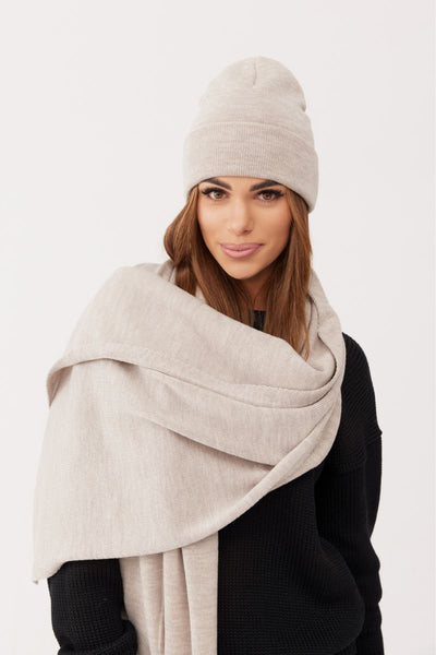 Czapka NAOMI – 100% wełny merino – beżowy