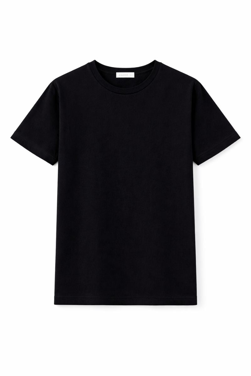 T-shirt męski premium w kolorze czarnym.
Naturalna koszulka męska z certyfikatem OEKO-TEX.