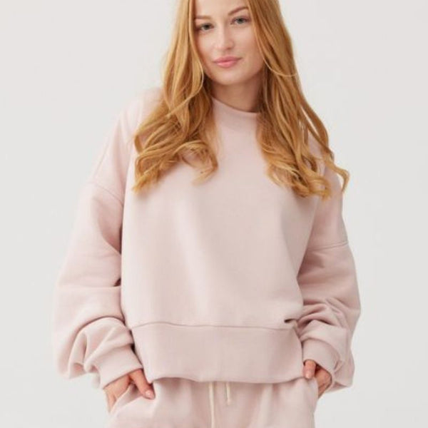 stylowa bluza damska różowa ROSA w minimalistycznym wydaniu