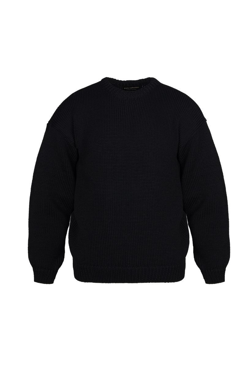 minimalistyczny sweter z naturalnej wełny merino
