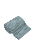 Kocyk dla niemowlaka FLUFFY – 100% wełny merino – szałwiowy