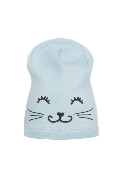 Czapka dziewczęca beanie KITTY BLUE