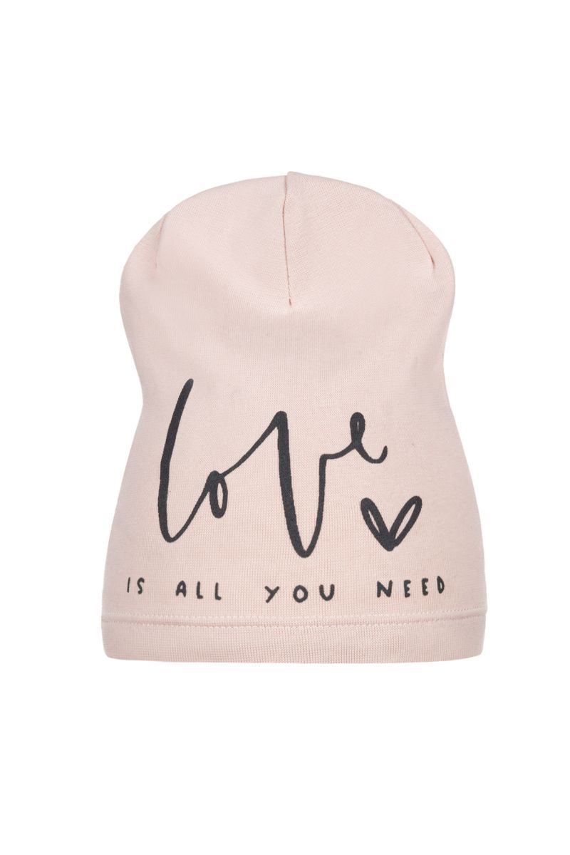 Girls' beanie LOVE POWDER PINK