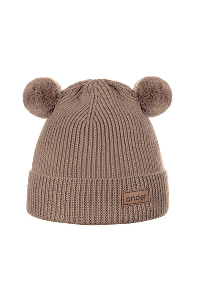 Czapka dziecięca TEDDY - 100% wełna merino - camel