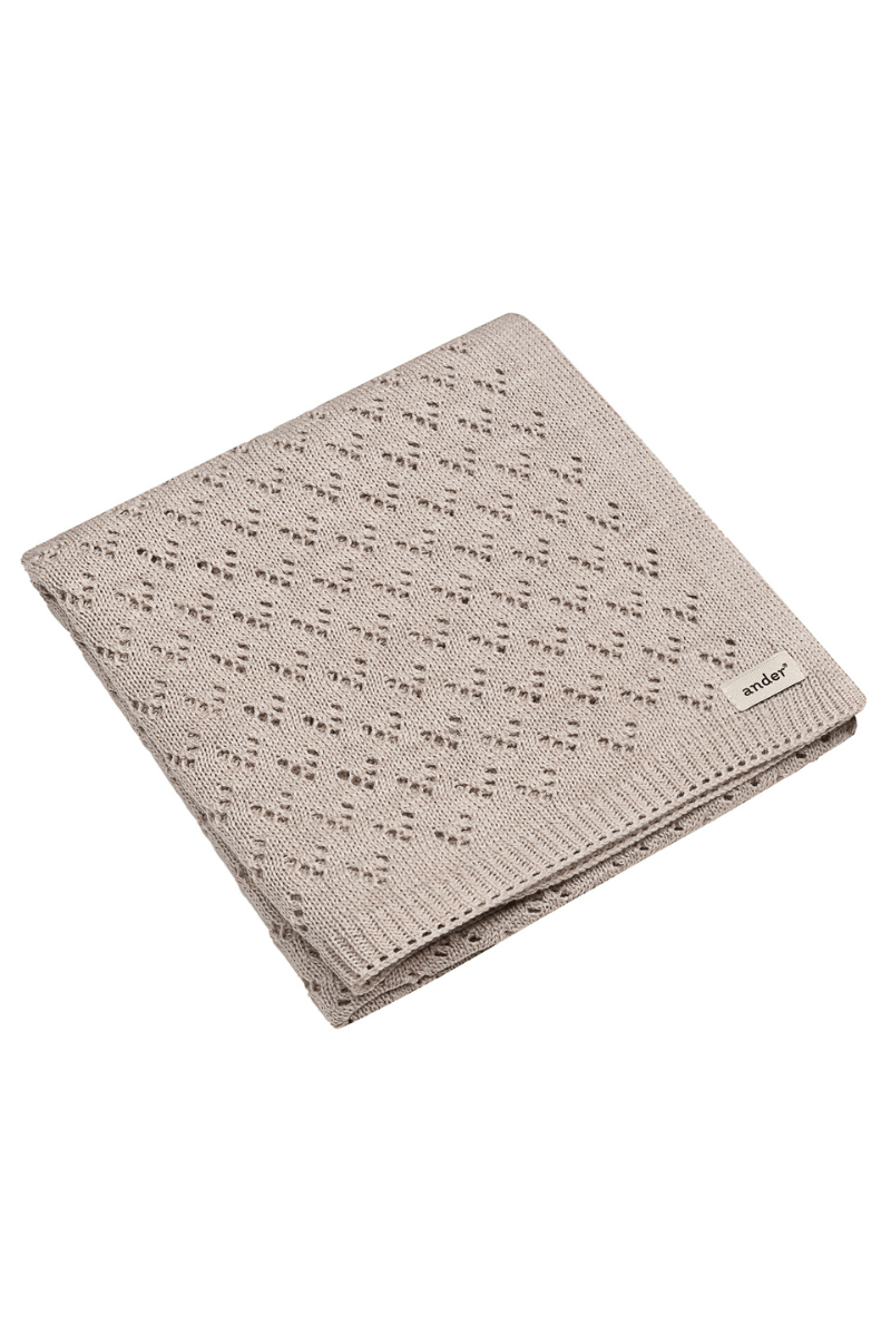 Baby blanket ADELFA - 50% merino wool - BEIGE