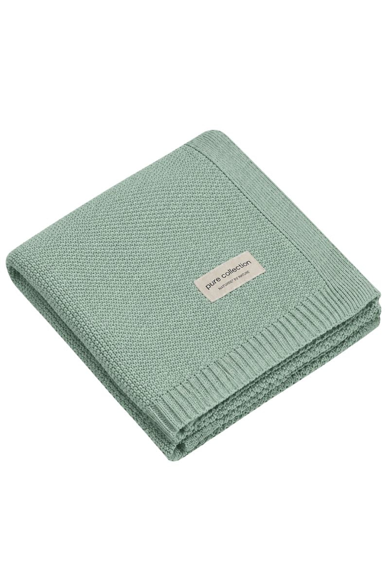 Kocyk dla niemowlaka ABACO – 100% wełny merino – szałwiowy