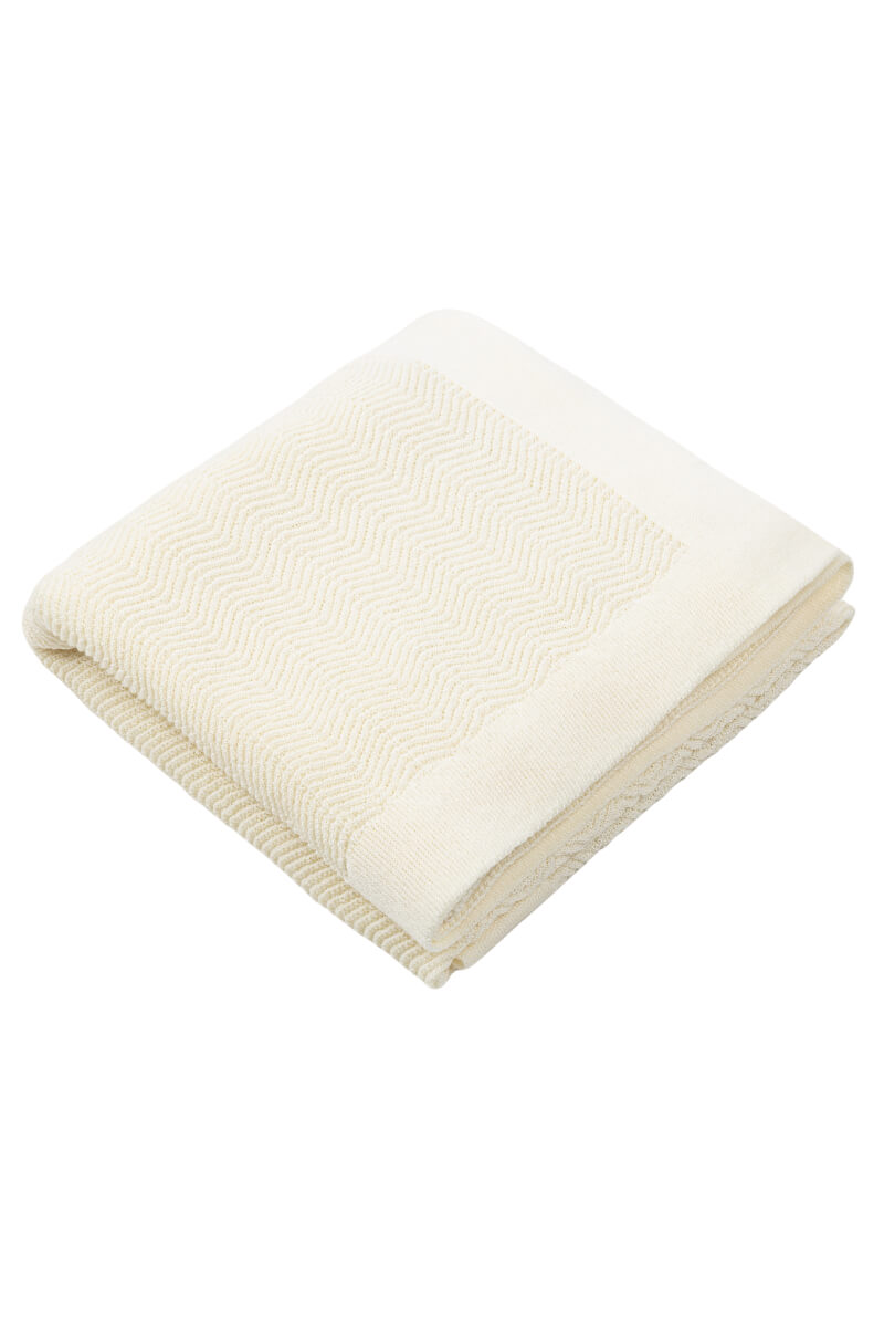 CALM baby blanket – 100% merino wool – ecru