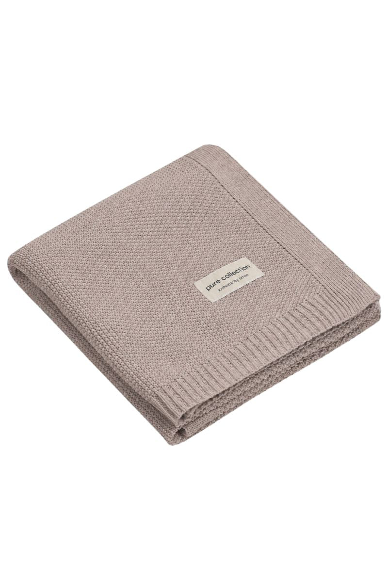 Kocyk dla niemowlaka ABACO – 100% wełny merino – taupe