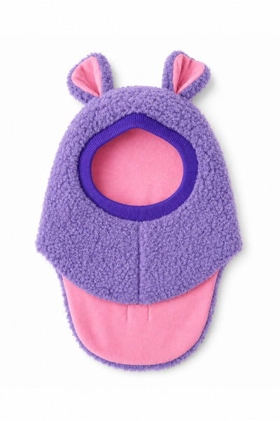 Children's YETI balaclava made of merino wool - purple