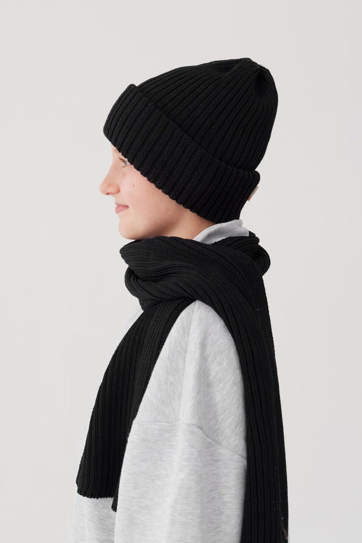 czapka i szal z wełny merino DAILY jako zestaw zimowy unisex