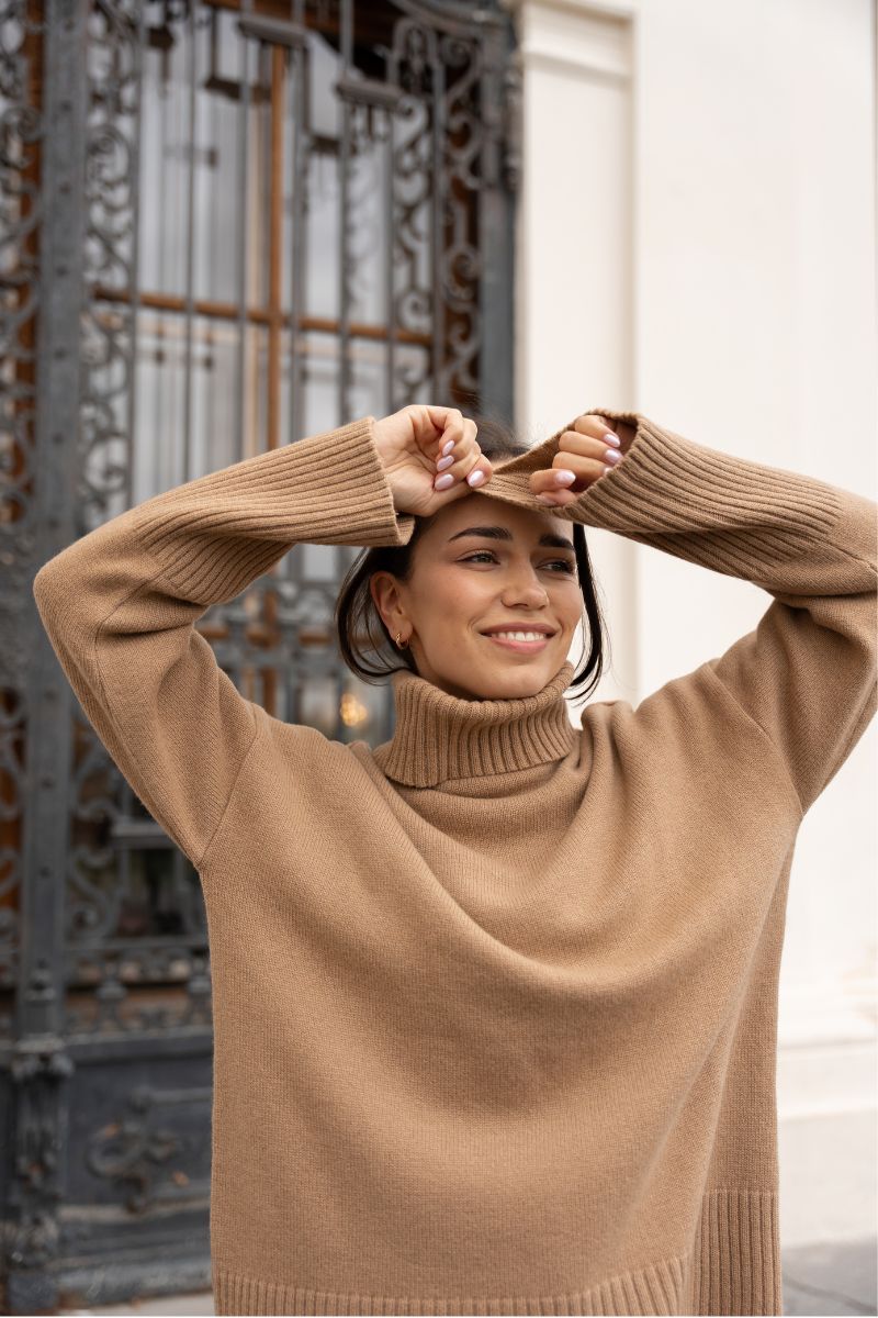 Kaschmirpullover MORGEN – Camel