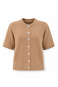 Sweter rozpinany z kaszmirem LUNA – camel