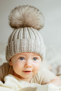 Czapka OLLO BABY – 100% wełny merino - beżowy