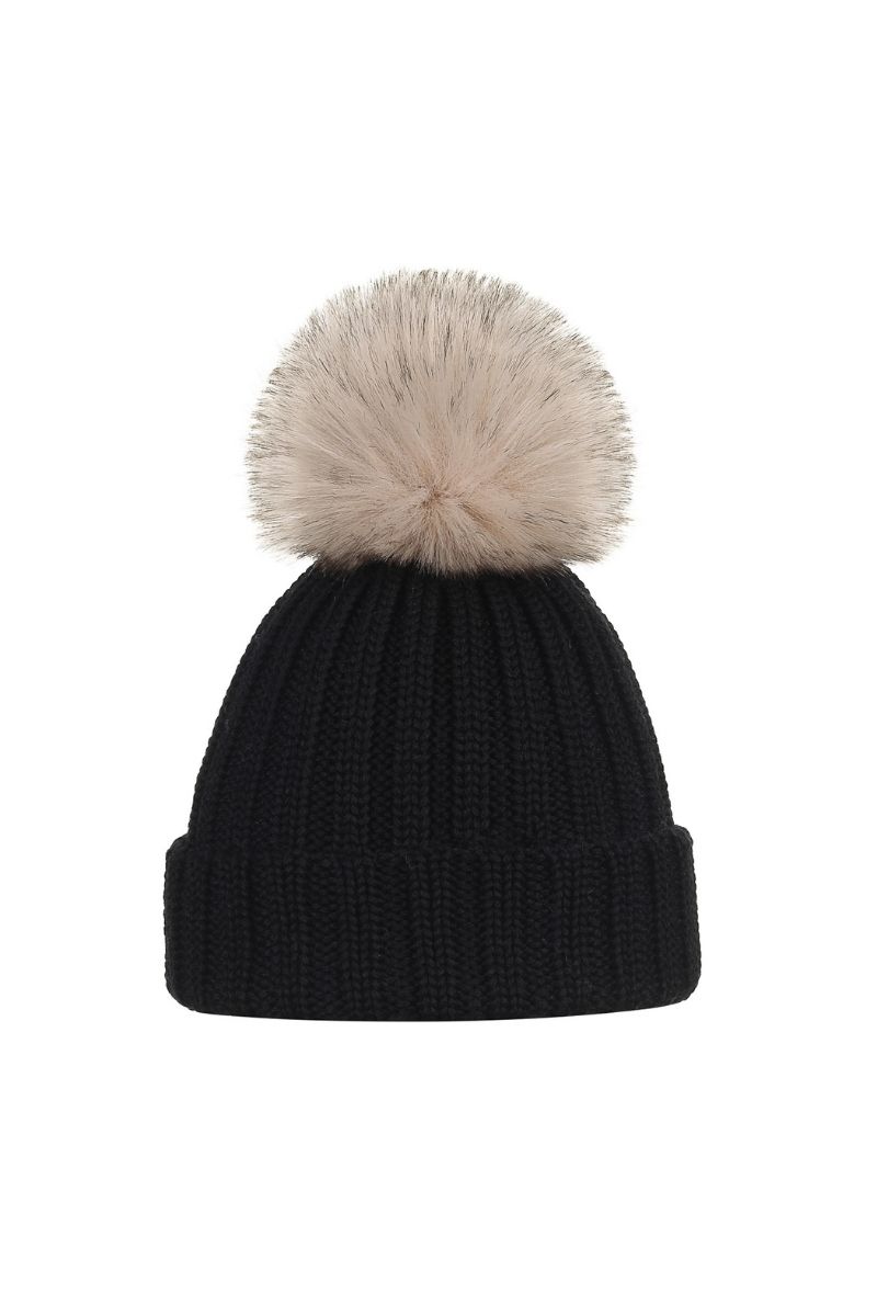 OLLO BABY Hat – 100% merino wool - black