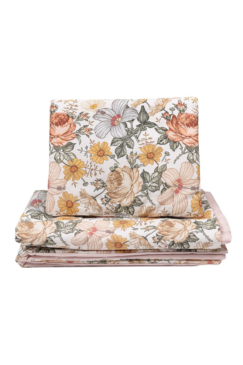 EMILY FLOWERS stroller bedding set 100% cotton