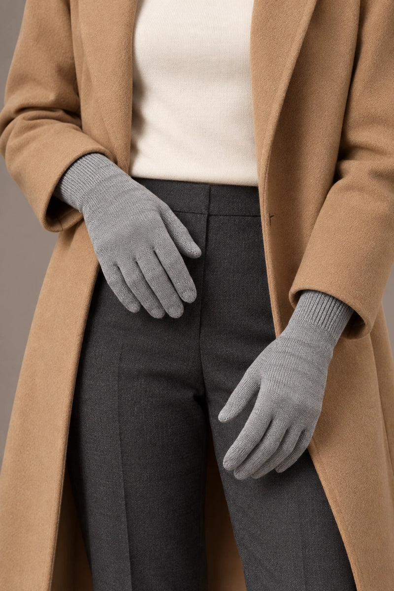 Single gloves - 30% AZZONE wool - GREY