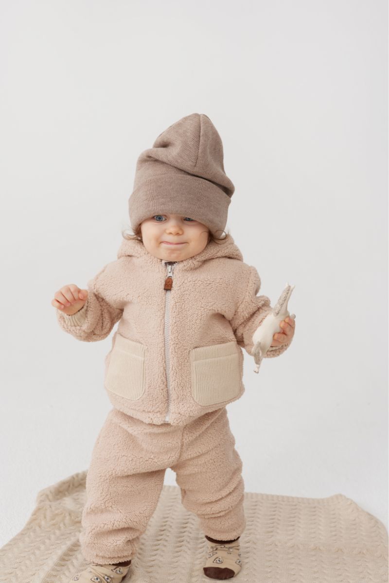 MILO BEIGE plush children's shorts