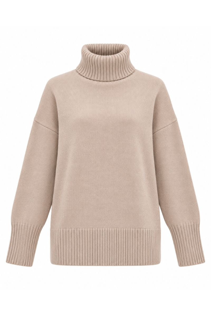 Sweter BELLAGIO z szerokim prążkowanym wykończeniem dołu.
Luksusowy sweter damski BELLAGIO z naturalnych włókien.
