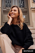 Pullover mit Wolle GIGI – DEEP BLACK