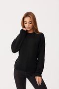 Sweter CHIARA – 100% wełny merino – czarny