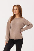 Sweter CHIARA - 100% wełny merino - taupe