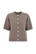 Sweter rozpinany z kaszmirem LUNA – taupe