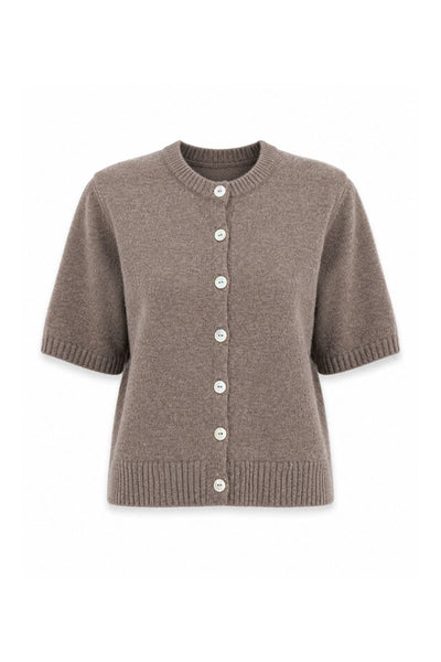 Sweter rozpinany z kaszmirem LUNA – taupe