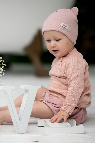 Czapka dziecięca GRACE POWDER PINK