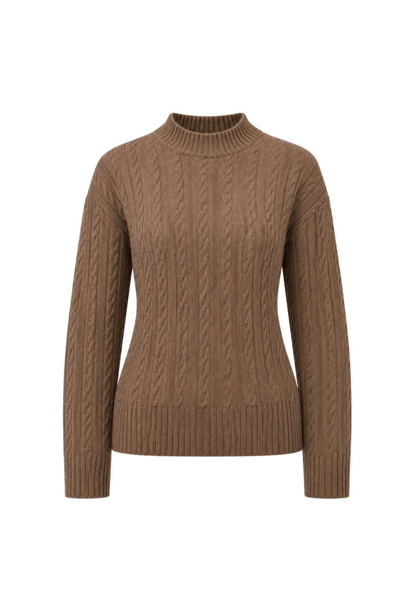 Sweter POLO – 100% wełny merino – camel